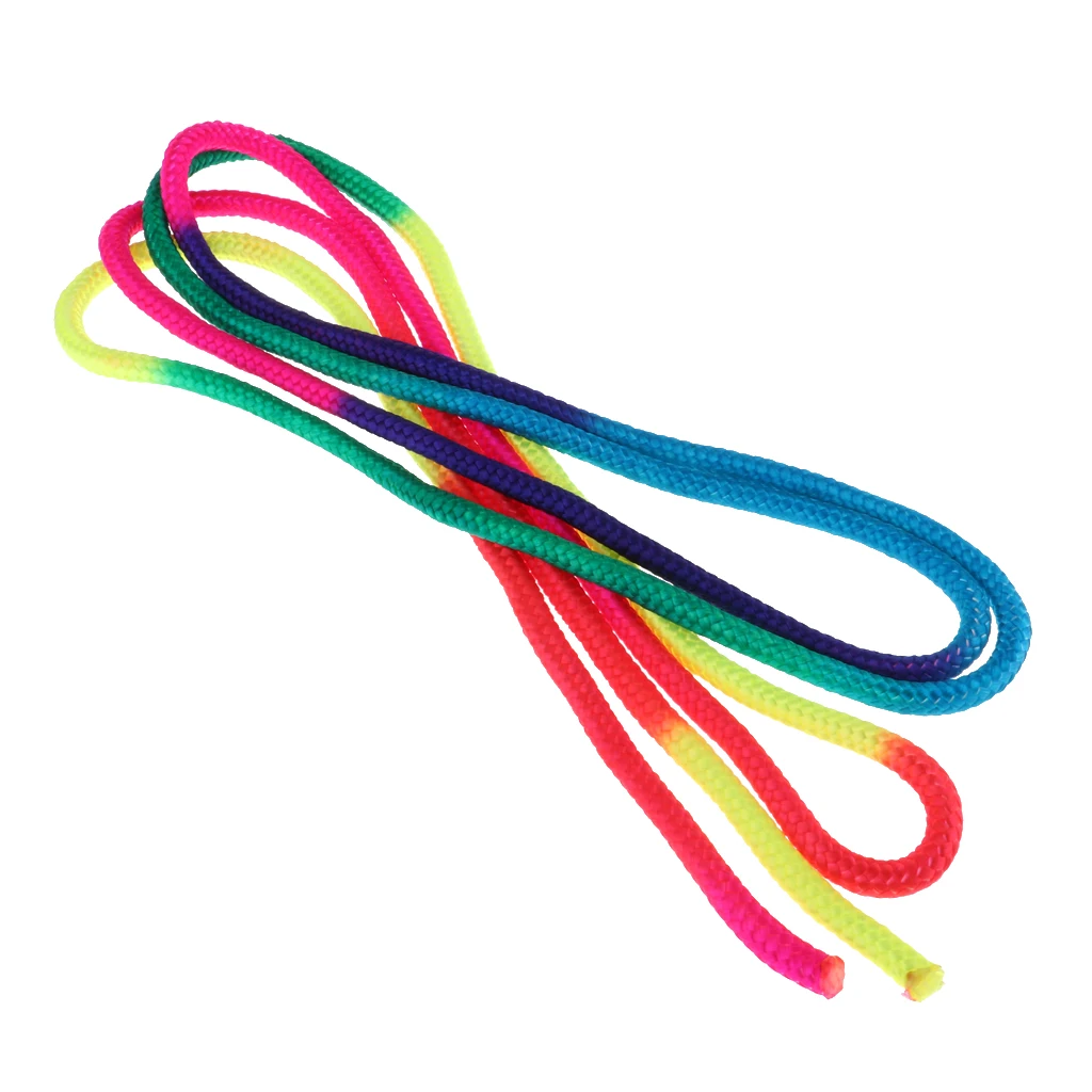 Rainbow Colour Artistic Gymnastics Rope Exercise Fitness Sports Training Rope Jump Ropes Sports Fitness Equipments