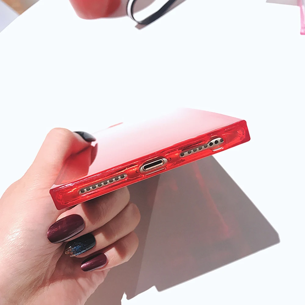 Квадратный чехол для Apple iPhone 11 Pro Max 12 Mini 8 7 6 6s Plus X силиконовый мягкий из ТПУ девочек
