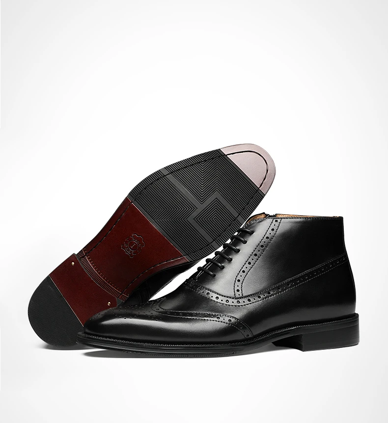 MYCOLEN/Новые Зимние ботильоны «Челси»; мужские формальные модельные ботинки из натуральной кожи; мужские зимние ботинки на шнуровке; Tenis Masculino