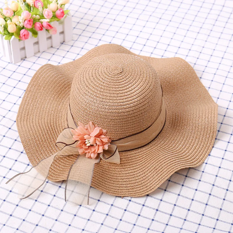 

New type of Big Brim Sun Hat for ladies straw hat for outdoor sunscreen and sunshade hat for spring and summer