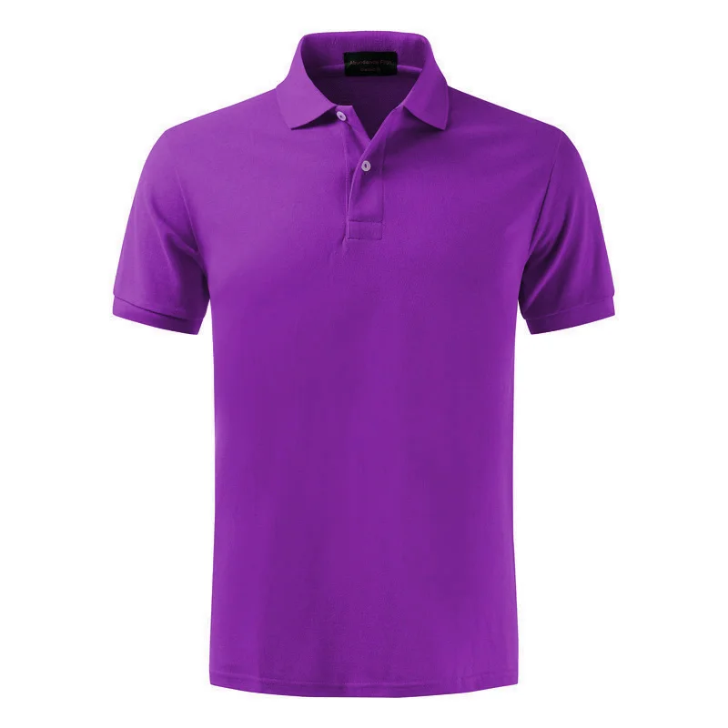 High quality 100% cotton 2018 lapel pure cotton polo shirt with a simple, simple and thin shirt in summer