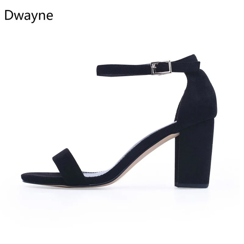

Dwayne 2018 Ankle Strap Heels Women Sandals Summer Shoes Women Open Toe Chunky High Heels Party Dress Sandals Size 33-40