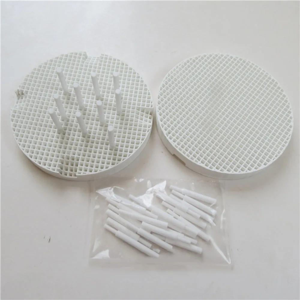 4 Dental Lab Honeycomb Firing Trays with 40 Zirconia Pins Dental Lab Equipment