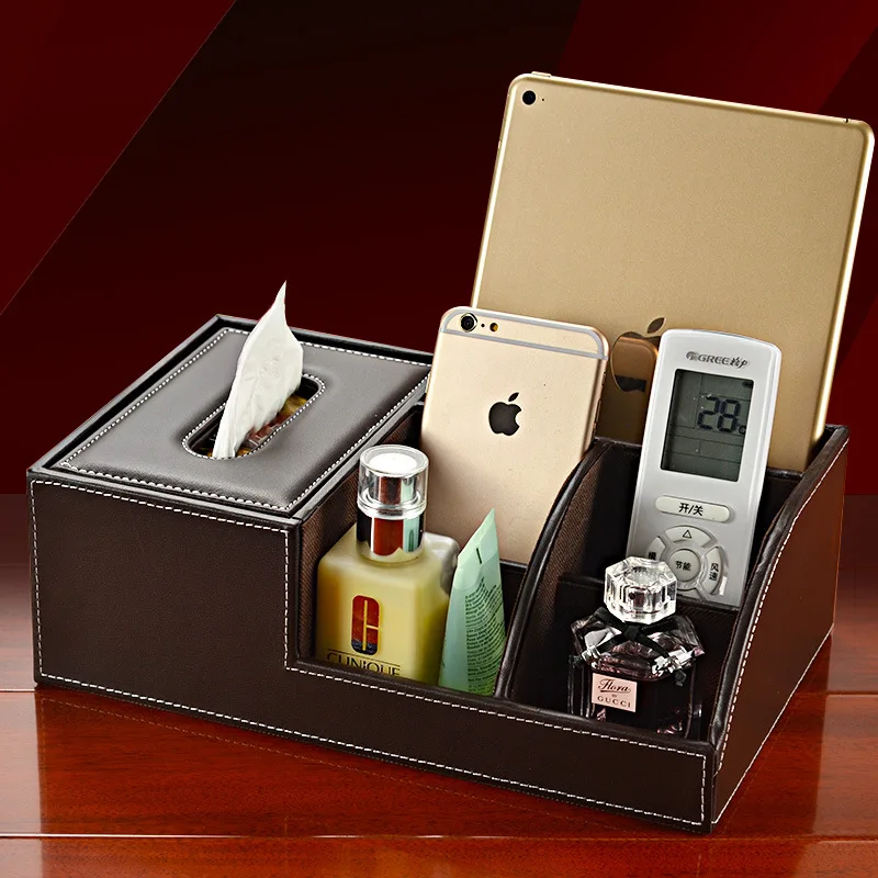 5 Ply Layers Multifunctional Tissue Box Storage case Leather desk