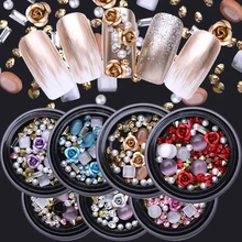 1 коробка разноцветные Стразы для ногтей 3D хрустальные камни для украшения ногтей Diy Дизайн Маникюр s