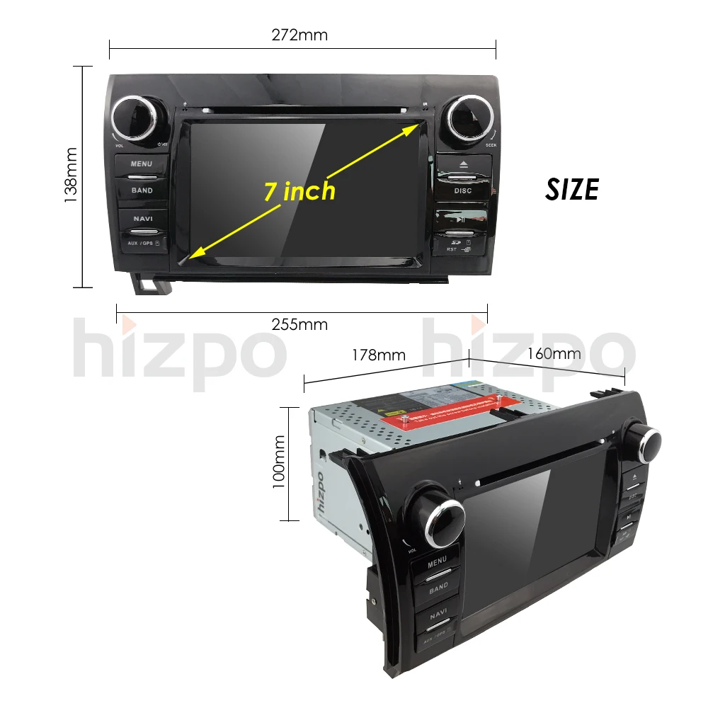 Excellent 7 Inch 2 Din HD 1024x600 Quad Core Android 8.1 Car DVD GPS For Toyota Tundra Sequoia 2008-2013 Stereo Radio 4G WiFi OBD DVR DAB+ 32
