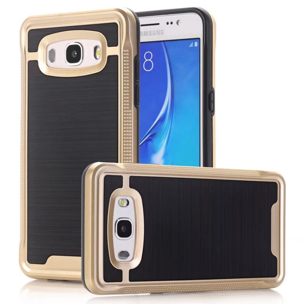 

50pcs/lot Armor TPU+PC Hybrid Wire Drawing Brush Case For Samsung Galaxy J3 2017/ J1 J2 J3 2016/ J1 Mini J2 Prime