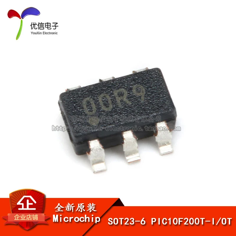 Патч PIC10F200T-I/OT (00R9) chip 8 bit flash memory microcontroller SOT-23-6 | Электроника
