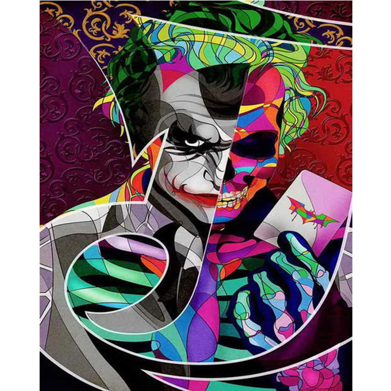 Joker Batman Dark Knight Needlework 5d Diy Diamond Painting Mosaic Home