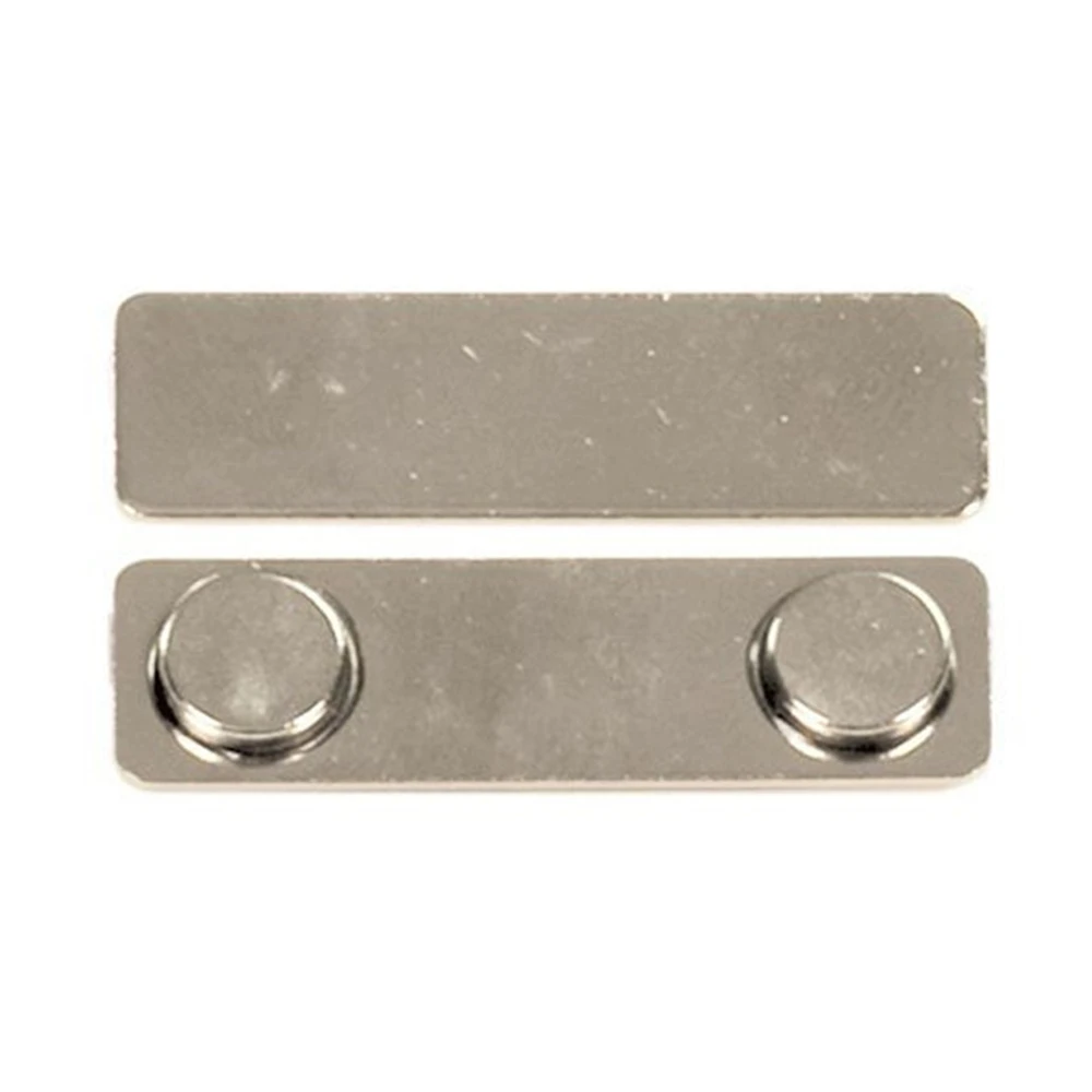 2 шт. 45*13 мм Магнитный съемник для жестких бирок для электронного отслеживания товара, именной ярлык/держатель значка с 3M клейкого материала на передней серебряное покрытие для Костюмы