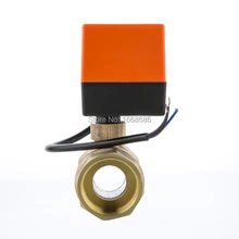 DN40(G1.") Электрический регулирующий клапан, AC220V Электрический шаровой кран, латунь моторизованный шаровой клапан, тип коммутатора Электрический двухсторонний клапаны