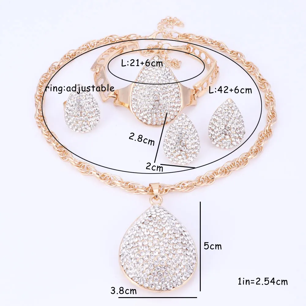 Элегантный каплевидный кристалл золотого цвета Кулон ожерелье ювелирные изделия кристалл для женщин