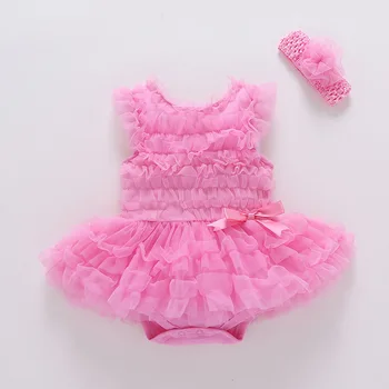 

DOLLMAI reborn baby dolls girl clothes 2018 summer cool pink fairy dress with ruffles headband for 50-57cm dolls accessories toy