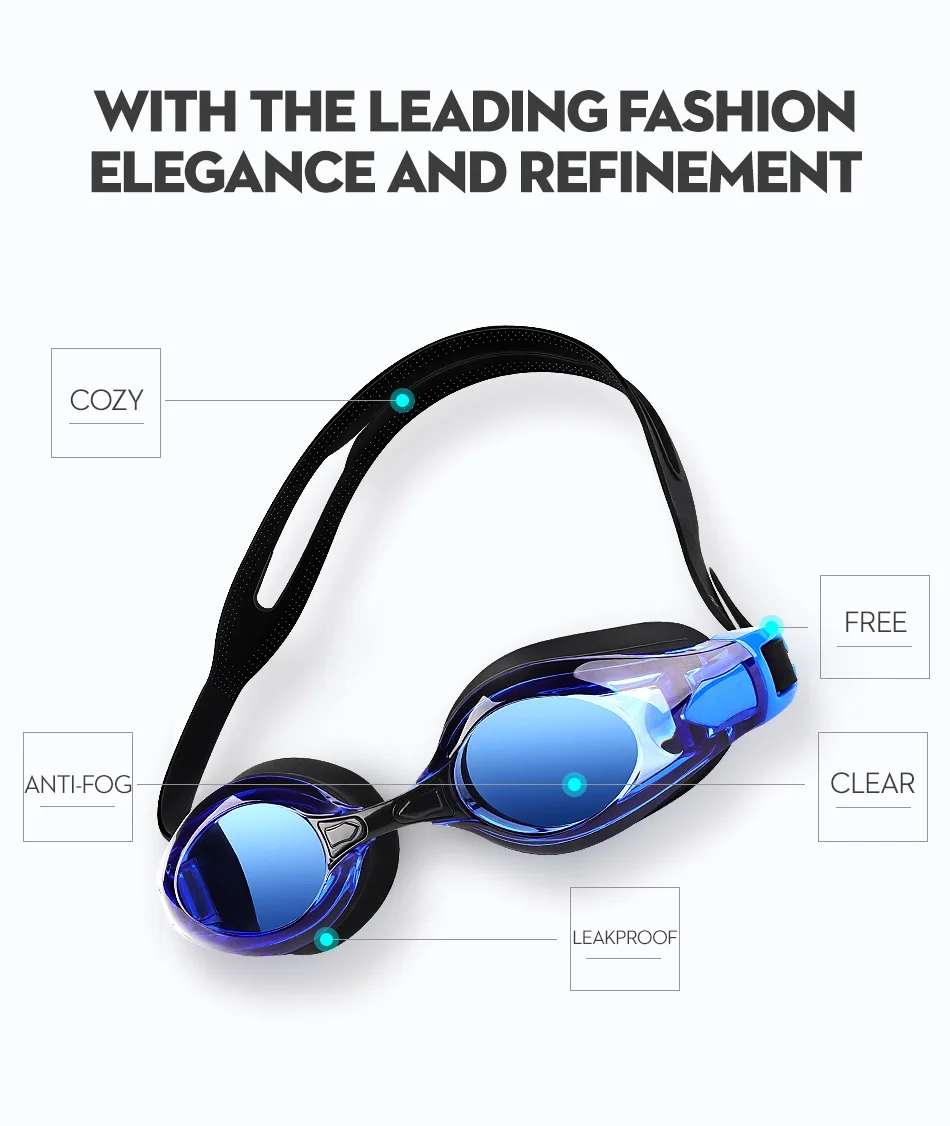 COPOZZ близорукость плавательные очки для мужчин и женщин для взрослых от 0 до 1,5 до-8 двойные Анти-туман УФ Protecion плавательные очки Pro диоптрий Zwembril