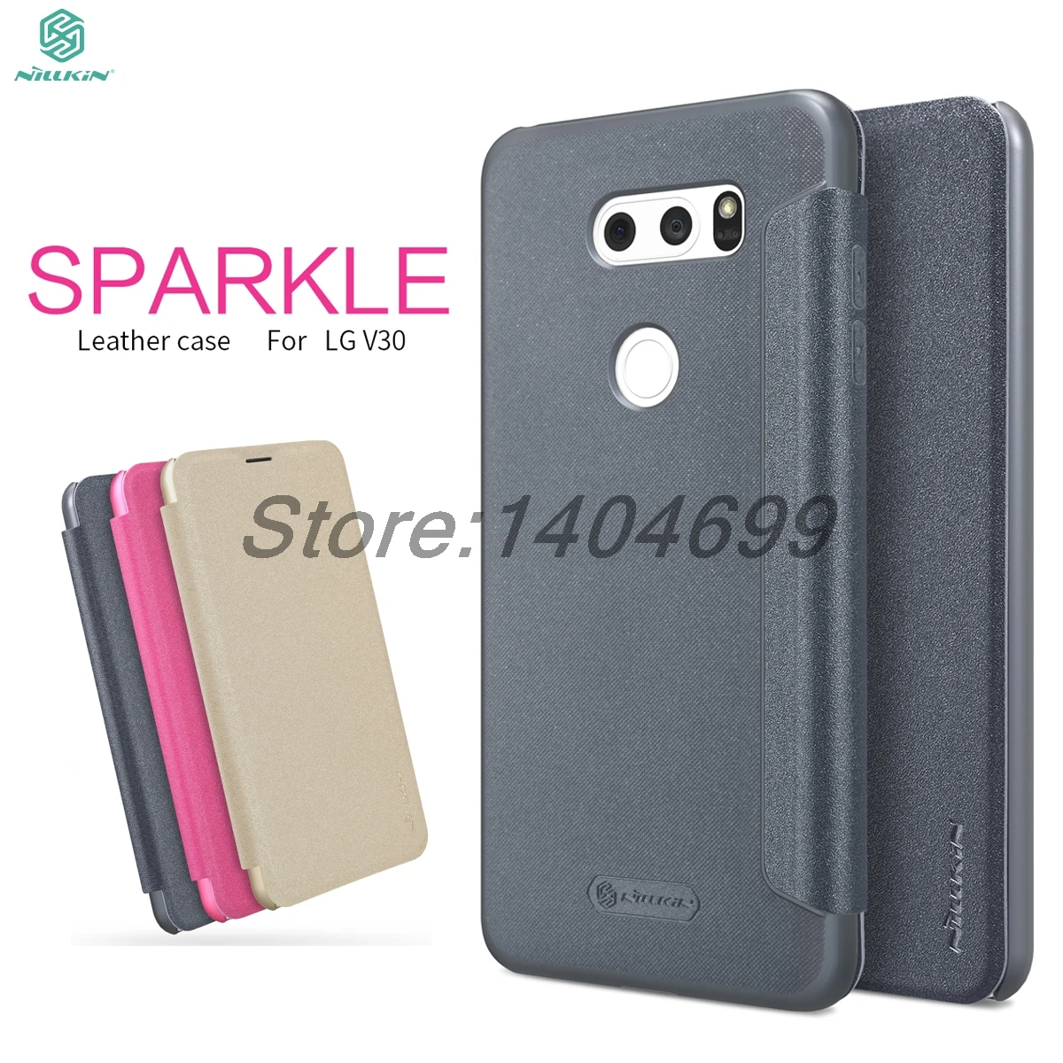 

Nillkin For LG V30 Flip Case Sparkle Series LG V30 Case PU Leather Cover Flip Case For LG V30