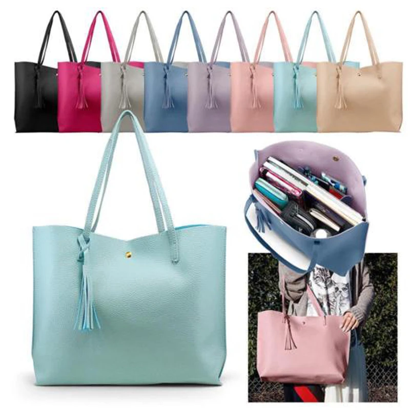 

Fashion Big Bag Leather Handbags Tote Satchel Large Messenger Summer Bags