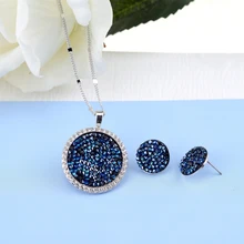 BAFFIN оригинальные кристаллы от Swarovski Pave Ювелирные наборы круглый кулон ожерелье Макси серьги-гвоздики роскошные аксессуары для женщин