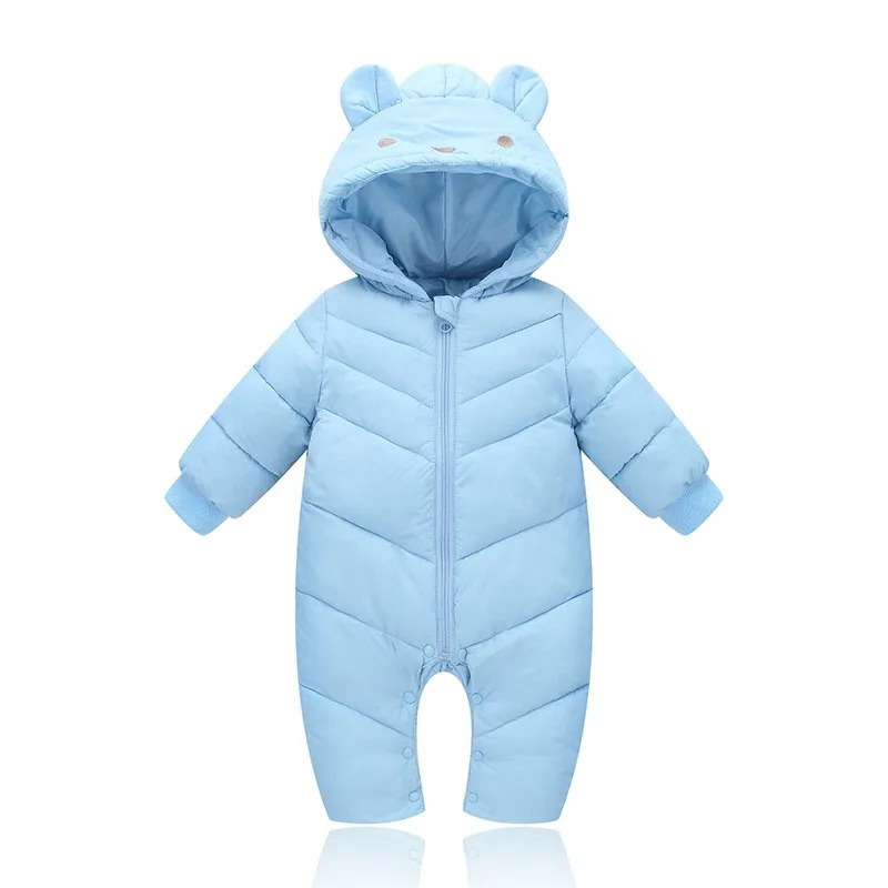 COOTELILI 65-100cm Cute Bear Ear Baby Romper Winter Warm Newborn Boy Girls Clothes Costume Jumpsuit Infant Clothing Pink Blue (11)