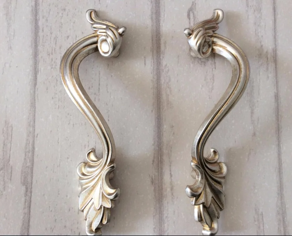 Pair Dresser Pulls Drawer Knobs Handles Cottage Kitchen Cupboard