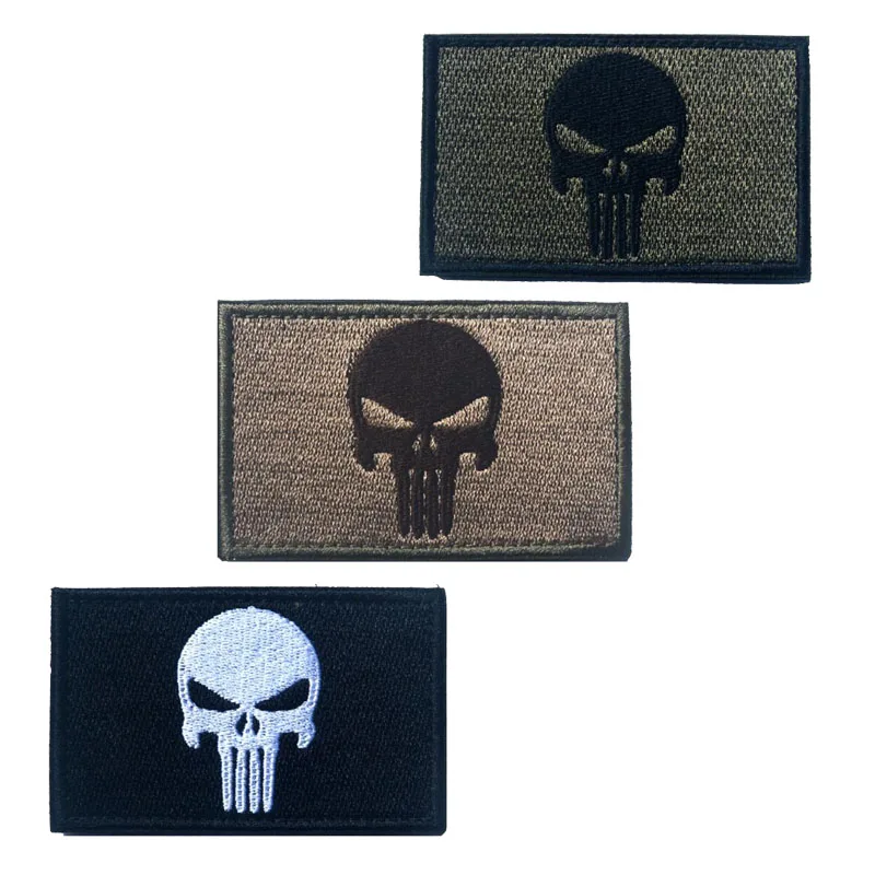 

Embroidered Patch Punisher Shantou Embroidered Stripe Badge Military Uniform Backpack Hat Tactics Suitable For Clothes Dressing