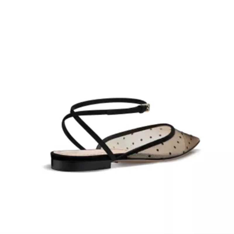 Kmeioo/Классическая обувь; женские босоножки с острым носком; обувь с пряжкой buckle Strap Flats; слинбэки на плоской подошве; повседневная обувь под платье