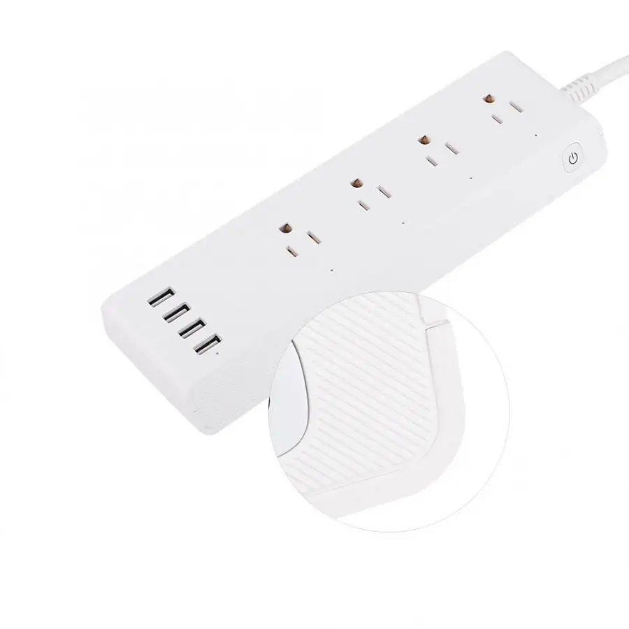 4 порта USB и штепсельные вилки стандарта США умная розетка с дистанционным