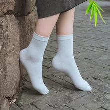 10 шт. = 5 пар/лот, весенне-осенние модные брендовые женские спортивные носки, высококачественные женские повседневные носки из бамбукового волокна, размер 35-39