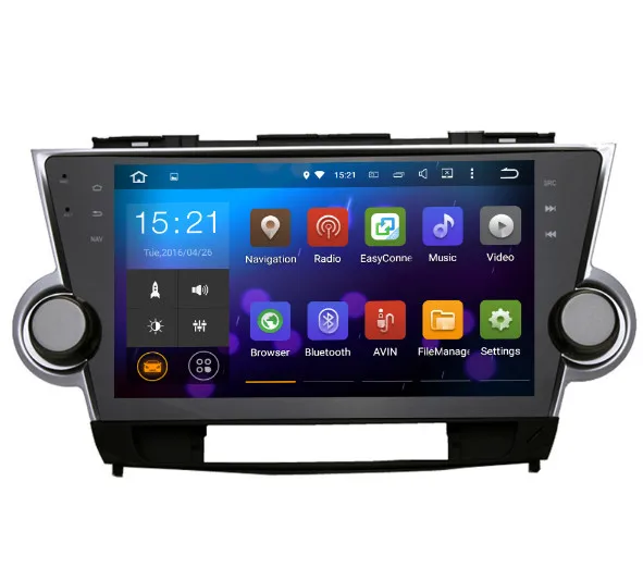 10 1 &quotAndroid 6 0 или 7 8 автомобильный dvd плеер для Highlander 2011 2014 gps радио 4G RAM quad core 32G octa