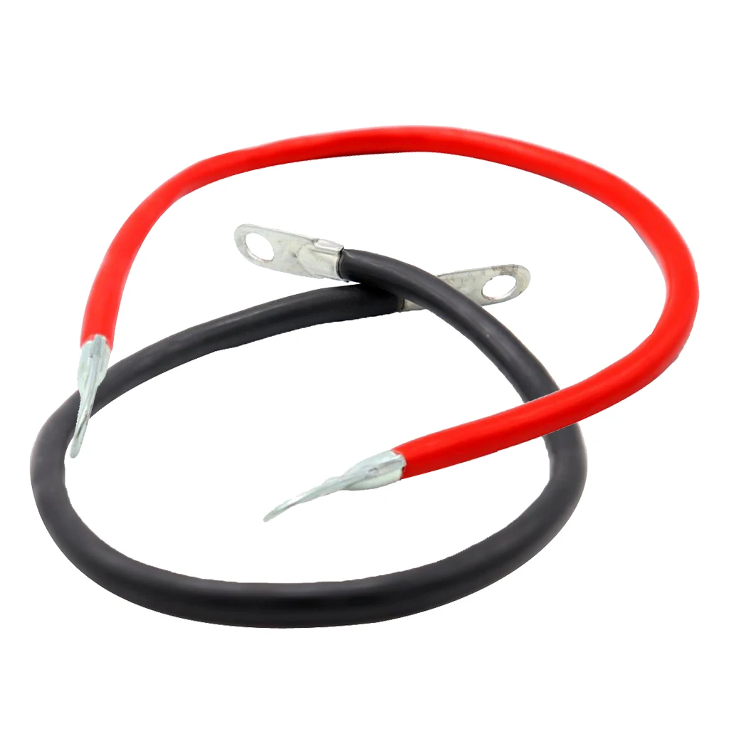 

2Pcs 5 Gauge Copper Battery Ground Cable Wire System Terminal Kit Negative Connectors for Inverters RV Car Solar Marine Boat
