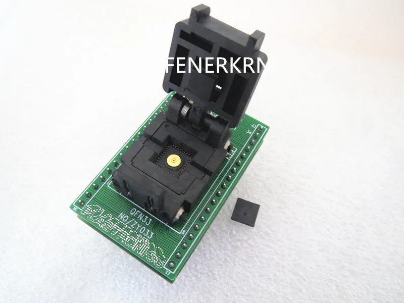 Clamshell QFN32 ZY033 ZY033A  IC Burning Test Adapter seat Socket bench in the stock free shipping cable toner and probe