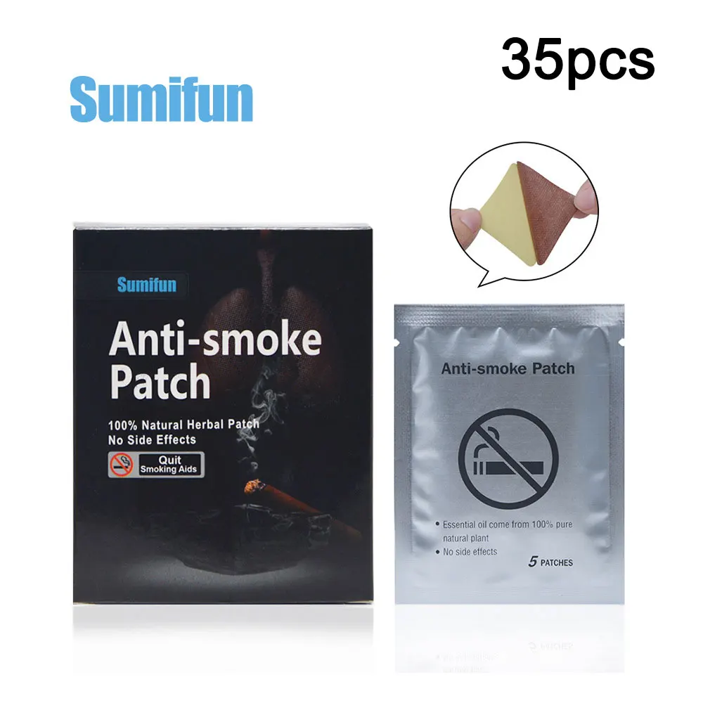 Большие размеры 35-Патчи Sumifun курить анти-дым патч курении кальяна на пластырь для прекращения натуральный ингредиент курить патч K01201