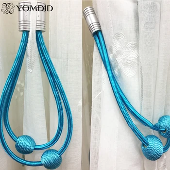 

1 Pcs Curtain Buckles Europe Style Magnet Curtains Quality Tieback Magnetic Curtain Holder Solid Color Curtain Accessories