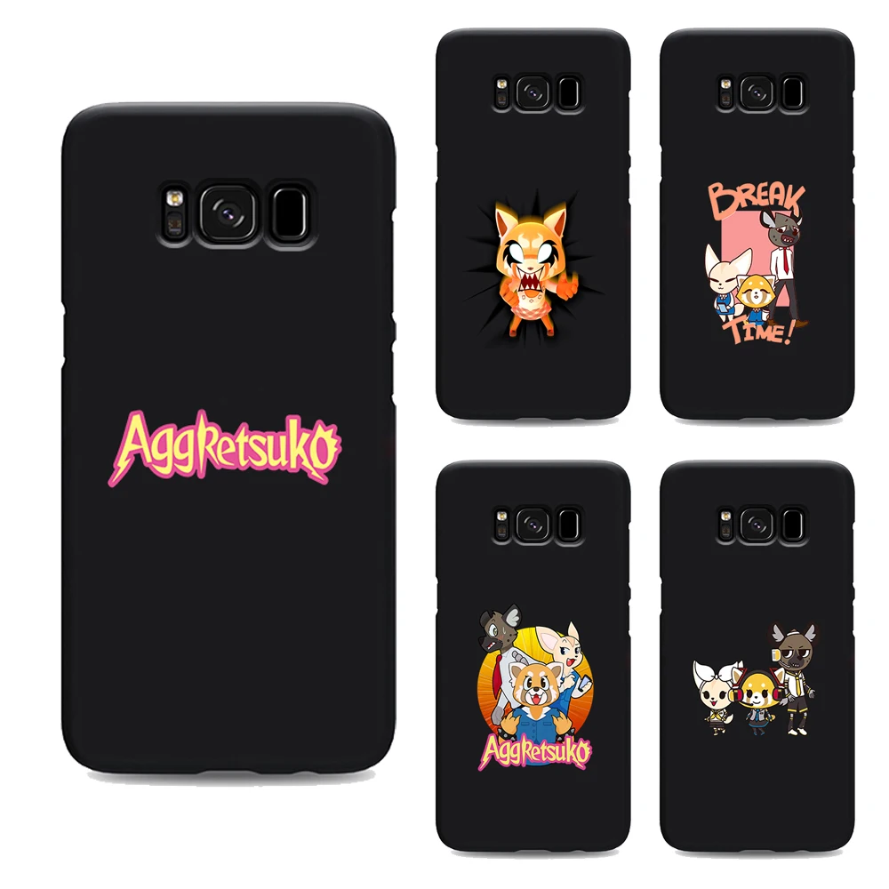 

haida aggretsuko tpu soft Silicone black cover phone case for samsung galaxy s7 edge s6 s5 s8 s9 plus best diy custom Housing