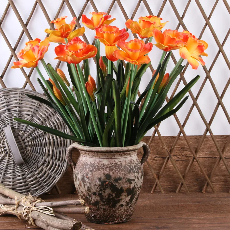 искусственные цветы kunstblumen для декора Пасторальный стиль daffodil