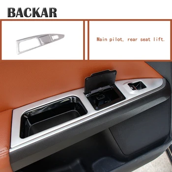 

BACKAR Car Styling Stainless Steel Stickers For Ford Mondeo MK5 MKV 2017 2018 Interior Window Lifter Panel Covers Accessories