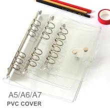 Необычные Красивые Модные прозрачные ПВХ в твердом переплете дневник на спирали крышка цельнокроеное платье A5/A6/A7 DIY Журнал поставок