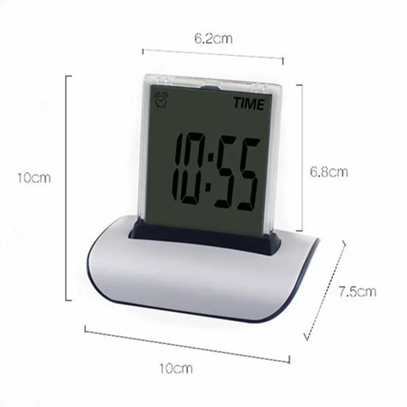 Цифровые настольные часы с ЖК-экраном и будильником, 7 цветов, многофункциональные, большой дисплей, настольные часы с термометром и календарем
