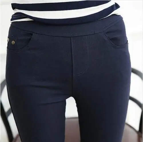 Women High Waist Jeans Pants Punk Leggings Denim Trousers Plus Size Leggings