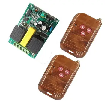 

2ch Wireless Remote Control Switch AC 220V 10A Motor forward/reversal Reverse controller UP Down Stop garage door for curtain