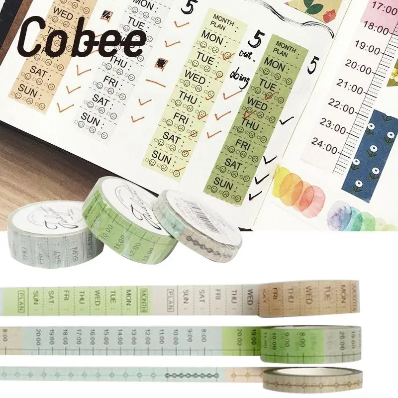 DIY Time Washi Tape Decorative Scrapbooking Masking Decoration Decor Craft | Канцтовары для офиса и дома