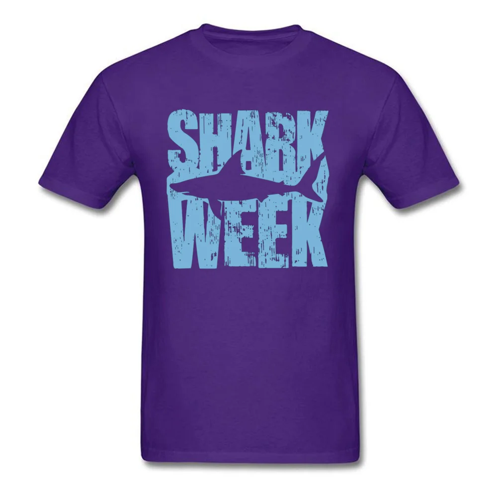 Cool Shark Week 5568 T-shirts 2018 New Fashion Summer Short Sleeve O Neck T Shirt Cotton Men Custom T-shirts Drop Shipping Shark Week 5568 purple