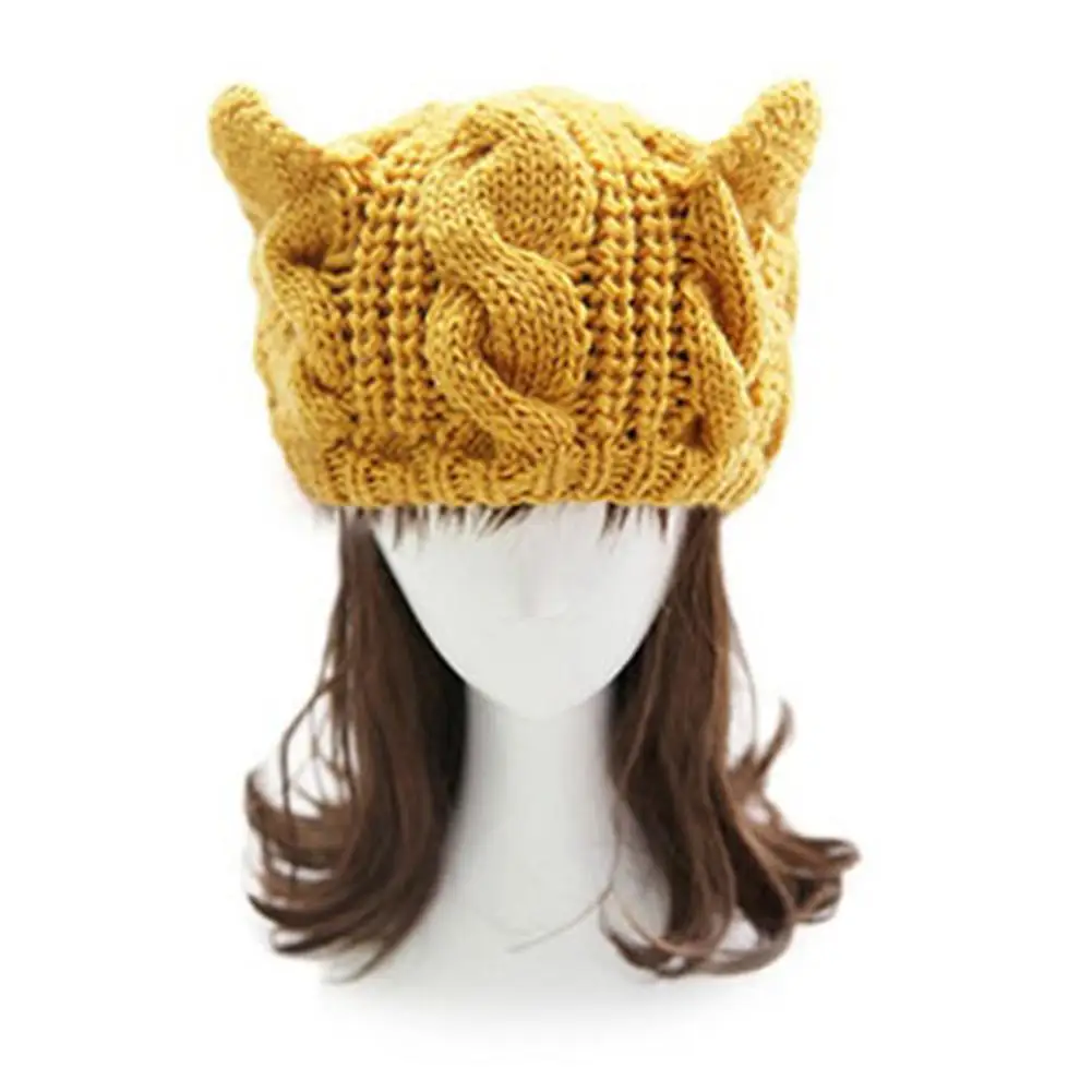 Lovely Cat Ears Beanie Women Hat Warm 