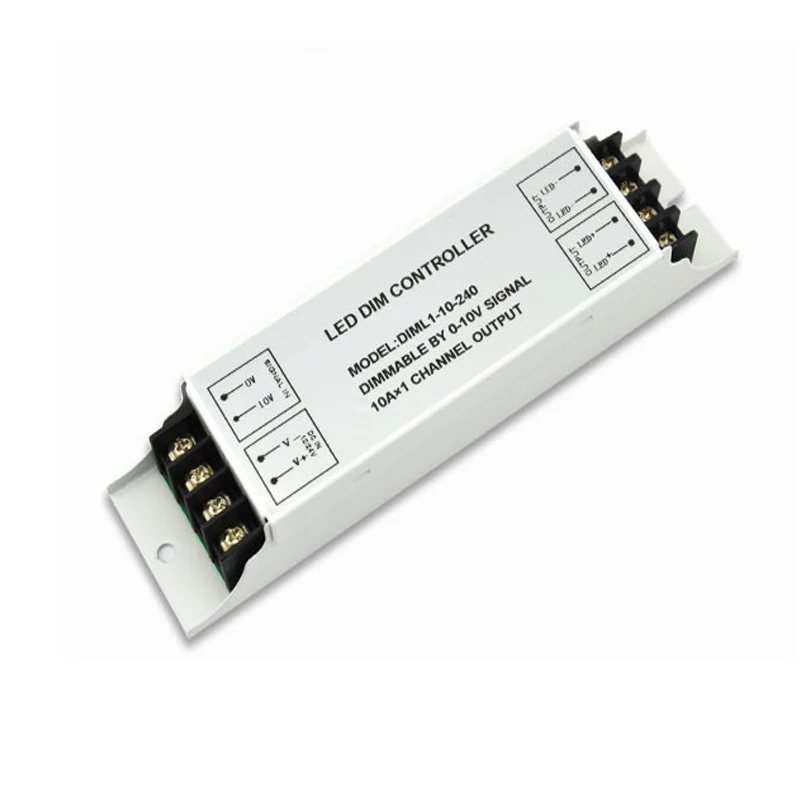 

Constant Voltage 0-10V / 1-10V Dimmer Series 12-24VDC 10A *1 channel 0-10V LED Dimmer Decoder DIML1-10-240