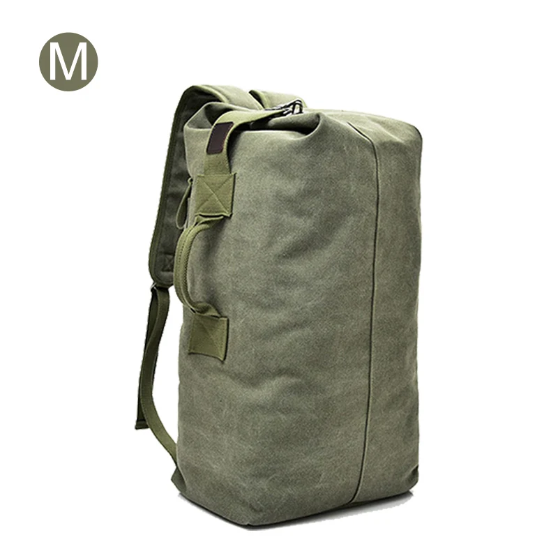 Большая вместительная мужская дорожная сумка, рюкзак для альпинизма, мужской багажный Топ, холщовый мешок, сумки на плечо для мальчиков, мужские рюкзаки XA88C - Цвет: Army green M