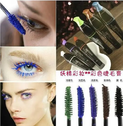 

BLUE BROWN PURPLE Color Curl Mascara rimel 3d fiber lashes mascara makeup maquiagem ink for lashes M746