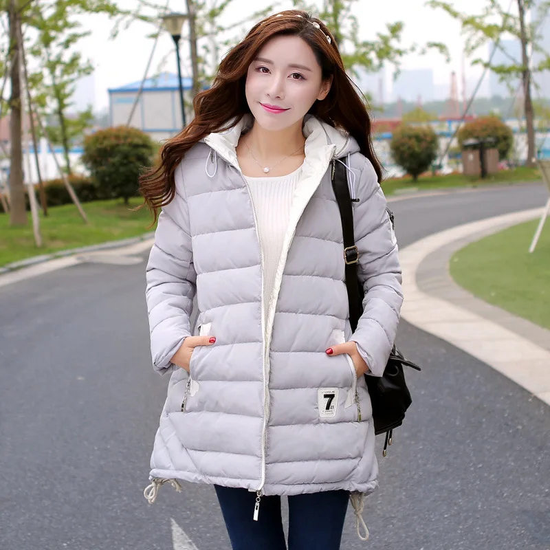 

2016 Winter High Grade Thickening Warm Plush Maternity Coats Female Hooded Cotton Jackets Pregnant Women Elegant Long Down Coat