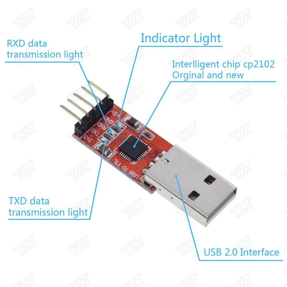 ShengYang CP2102 USB 2 0 к TTL UART модулю 5 контактный последовательный преобразователь STC