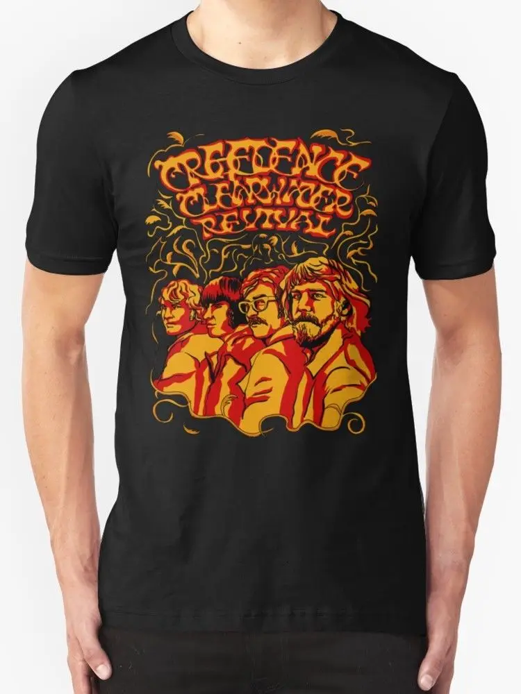 

Creedence Clearwater Revival Ccr Men'S T Shirt Black Printed T Shirt Boys Top Tee Shirt Cotton Printed Pure Cotton Men'S