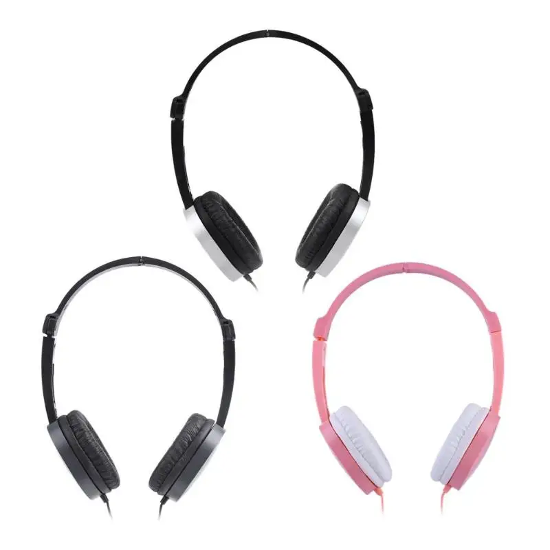 

Universal Mini Folding Headset 3.5mm Wired Telescopic Headband Stereo Music player Headphone for Phone PC Laptop computer