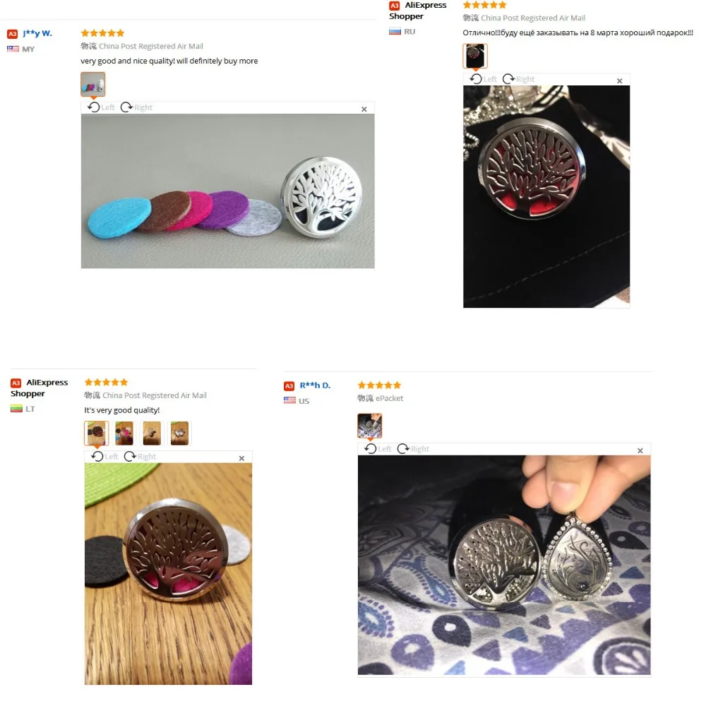 VH001-6 Tree of Life Car Diffuser Locket